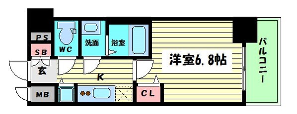 阿波座駅 徒歩2分 3階の物件間取画像